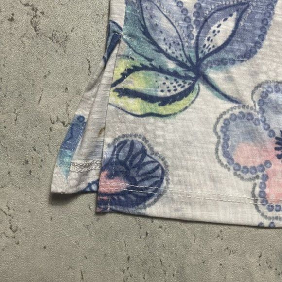 Alfred Dunner Top Womens‎ S Petite White Floral Lace Studded Short Sleeve Shirt - Picture 2 of 7